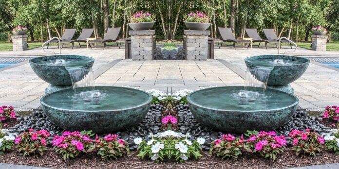 corten steel fountains